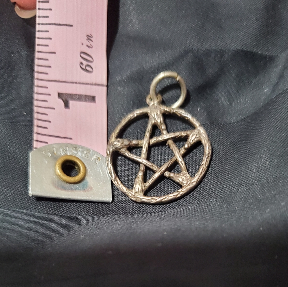 Pentacle pentagram made of broomsticks pendant